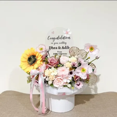 Bloom Box Akrilik Ucapan Wedding Madiun